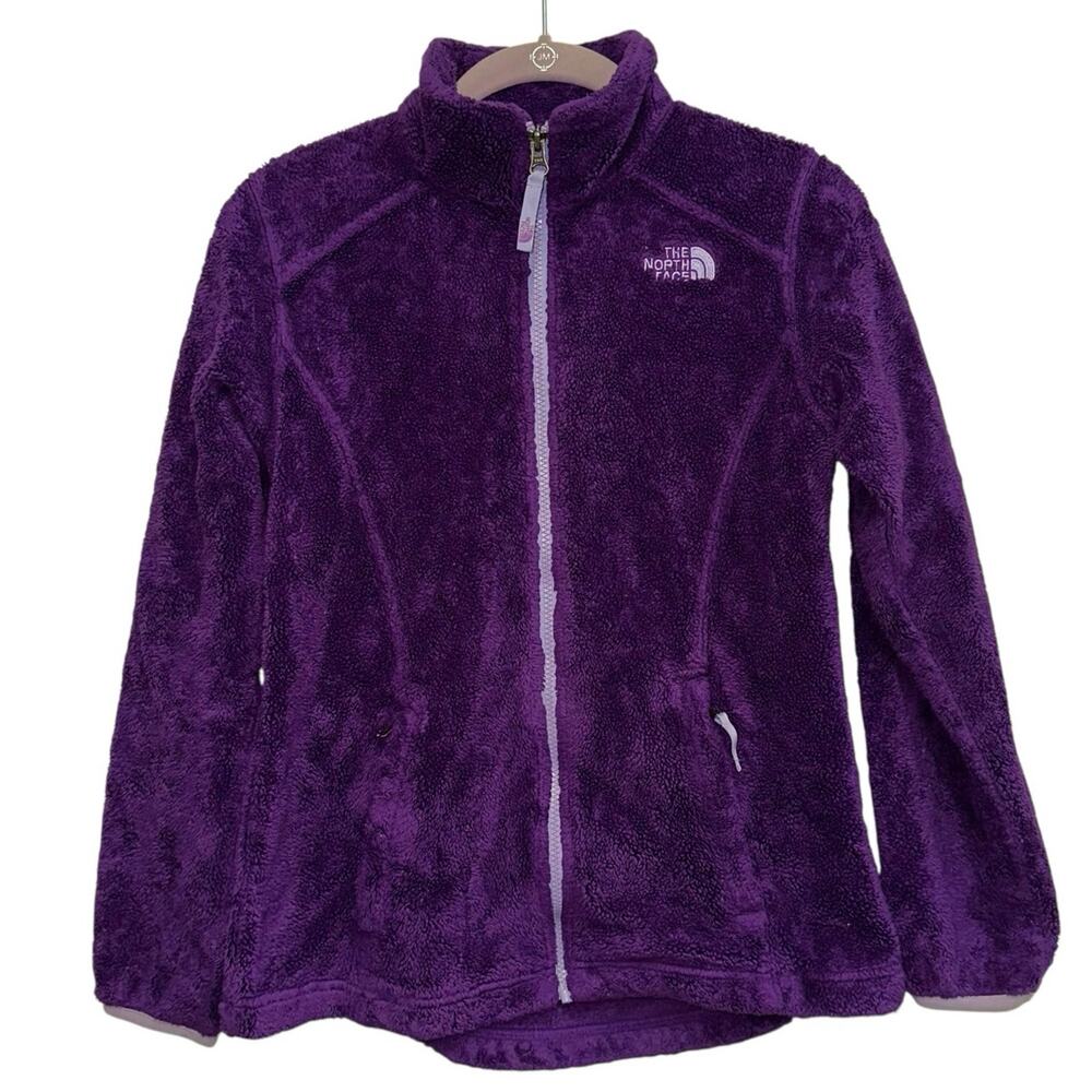 The North Face Girls Large Purple Fleece Zip Jacket